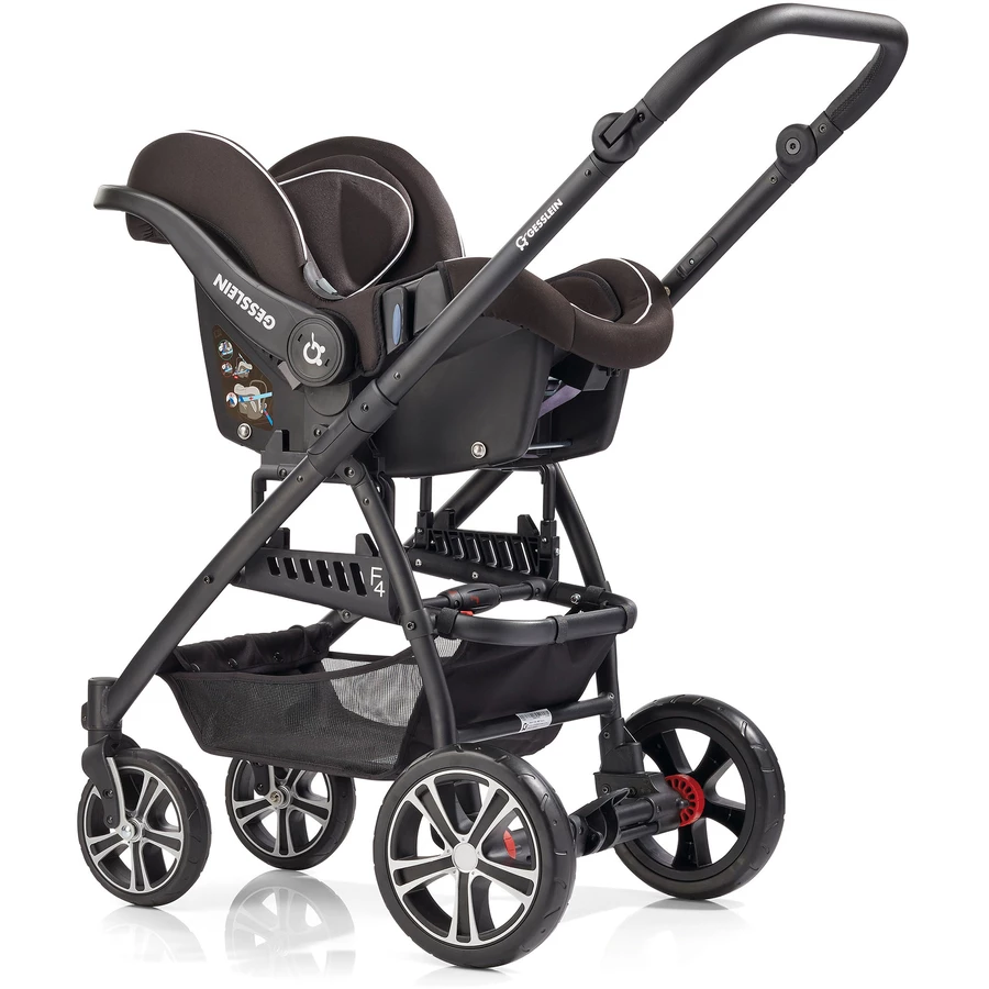 GESSLEIN Kombikinderwagen F4 Air+ mit Handbremse, rose