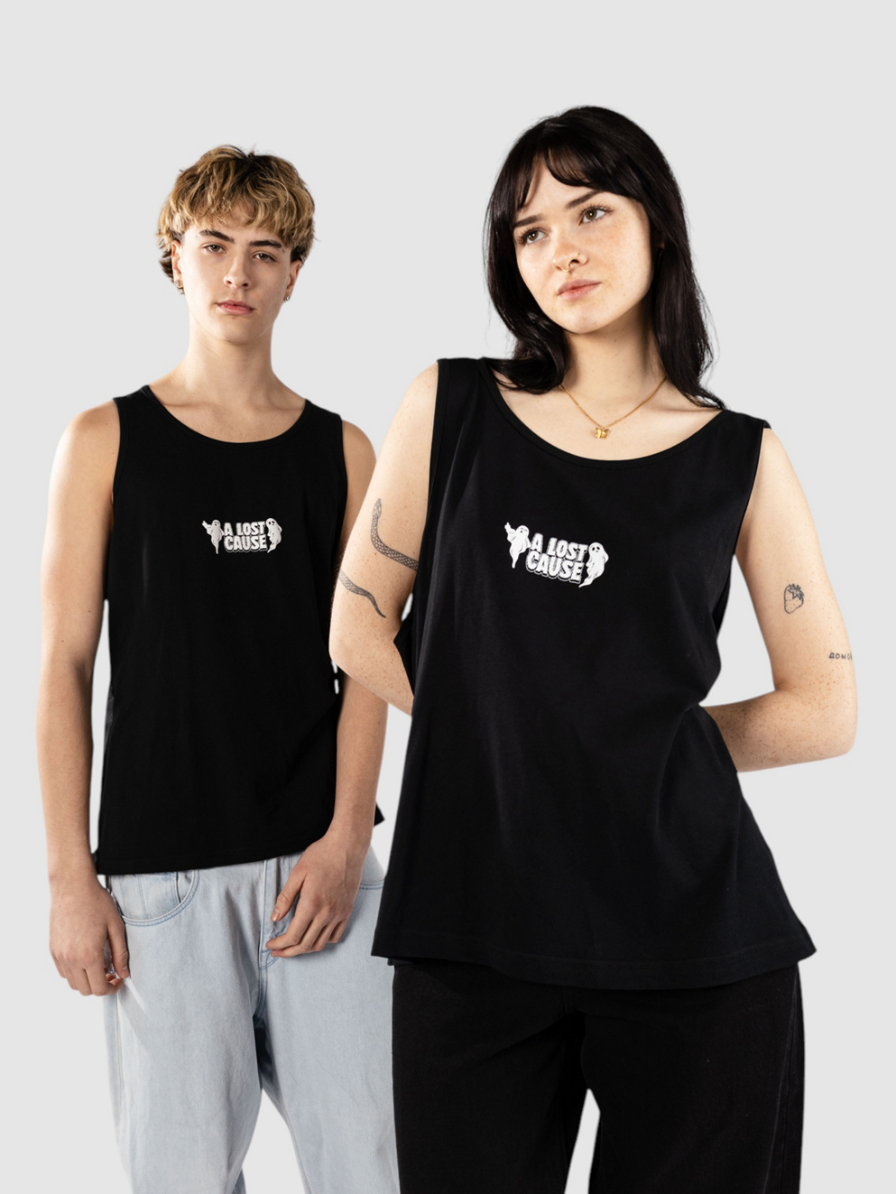A Lost Cause Ghostin V2 Tank Top black