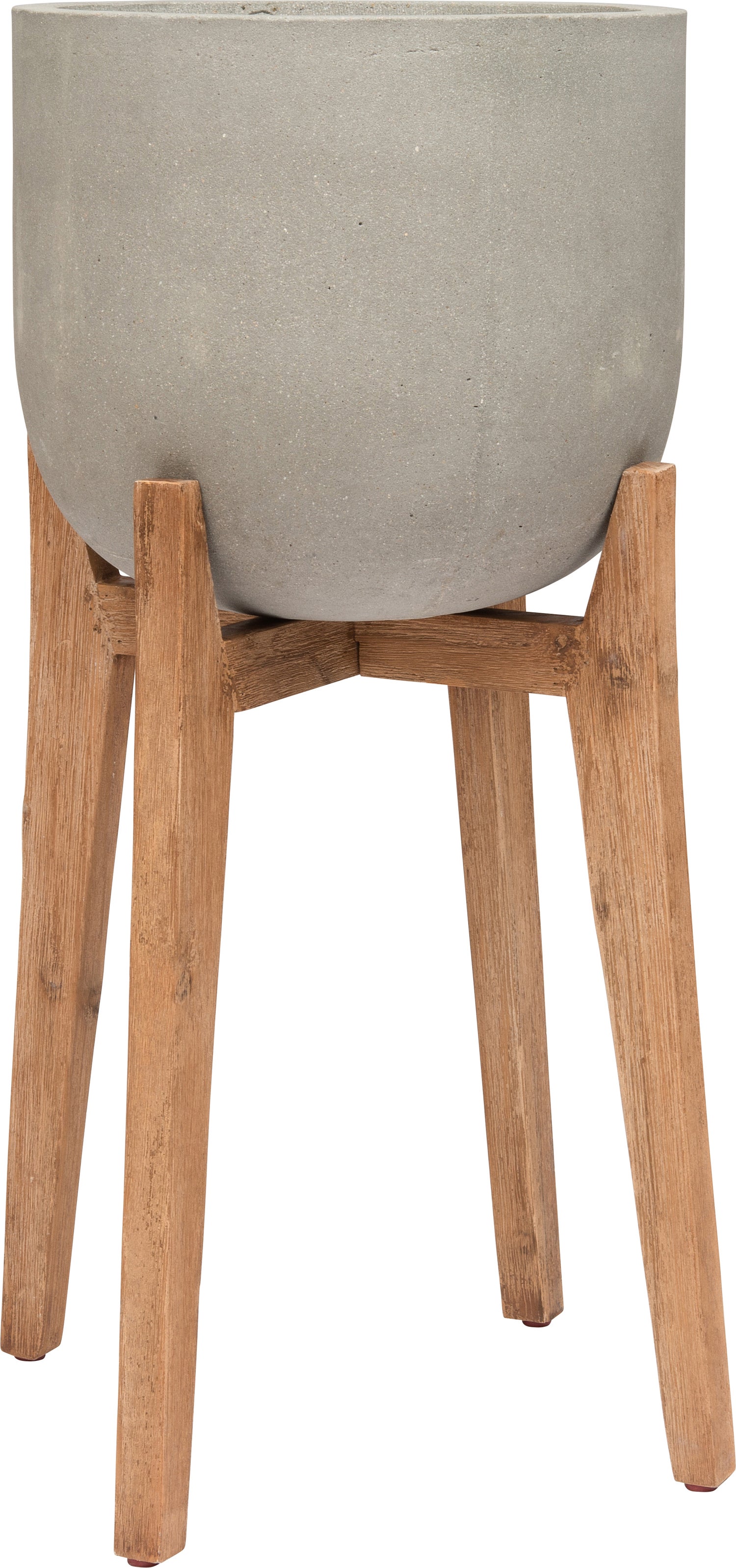 Intratuin bloempot met standaard Sabine lichtgrijs D 37 H 81 cm