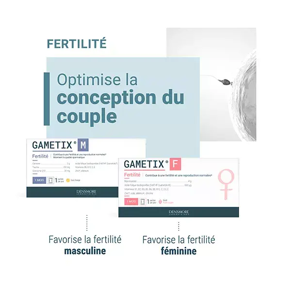 Densmore Gametix M Fertilité, Conception, Reproduction Homme - Cure de 1 mois
