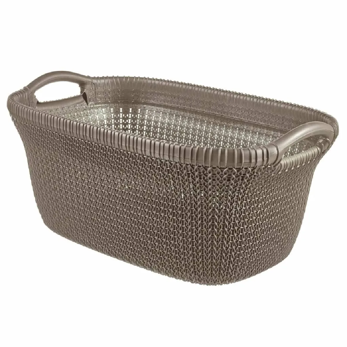 Curver Panier à linge Knit - 40 L Marron