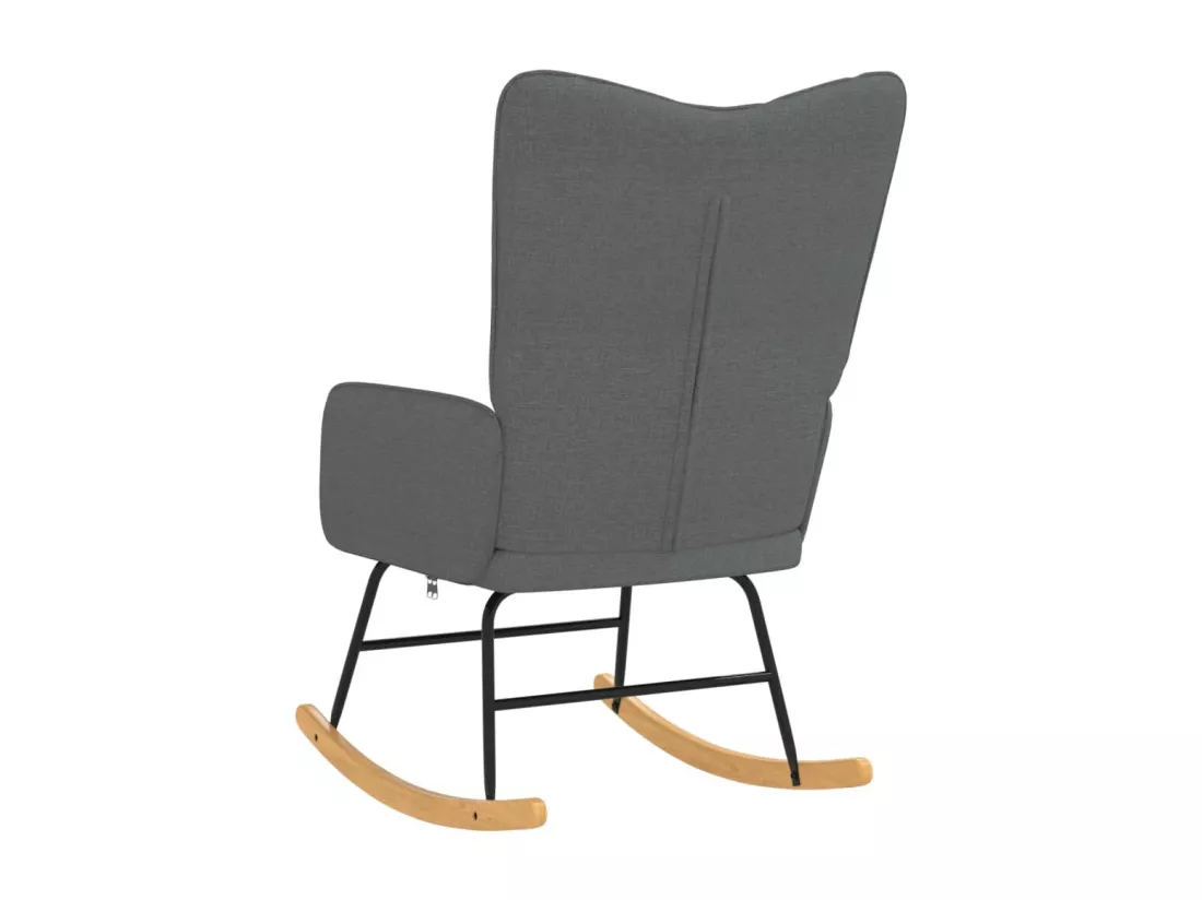 Chaise à bascule Gris foncé Tissu