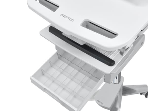 Ergotron StyleView - Vogn - åpen arkitektur - for notebook / tastatur / mus - medisinsk - aluminium, forsinket stål, kvalitetsplast - grå, hvit, pole