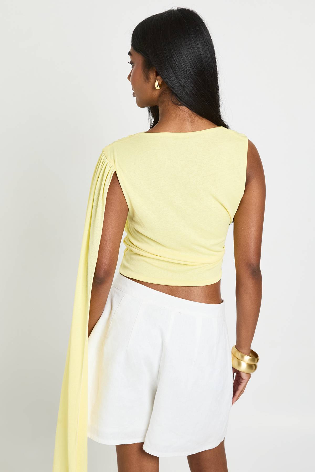 boohoo Haut Transparent Texturé Avec Détail Drapé Froncé