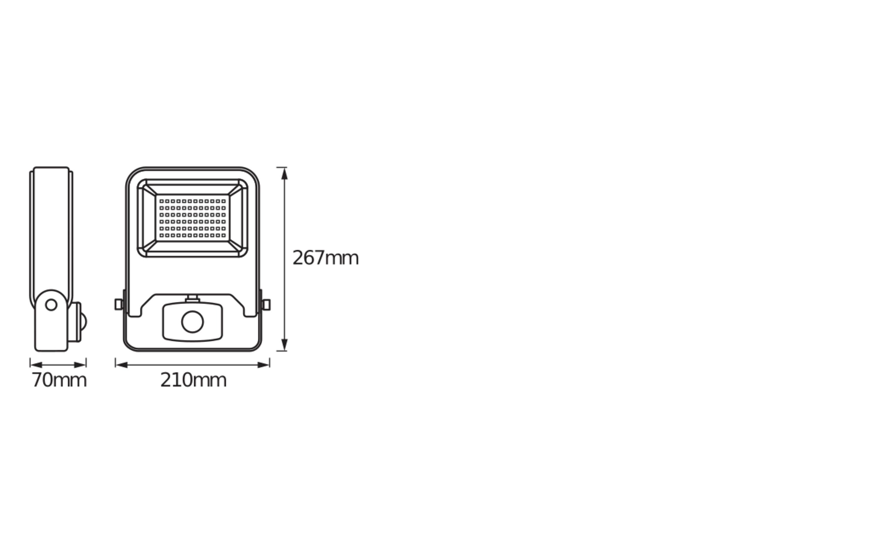 Scheinwerfer LED Endura Flood Sensor, 50 WAussenleuchte mit Sensor