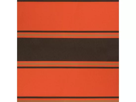 Auvent rétractable orange et marron 4x3 m tissu et aluminium
