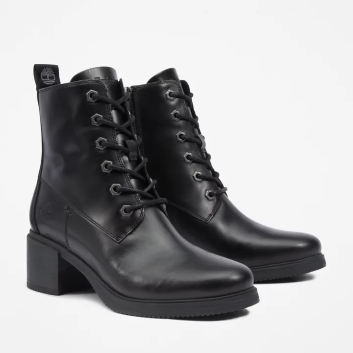 Bota feminina Dalston Vibe de 6 polegadas na cor preta.