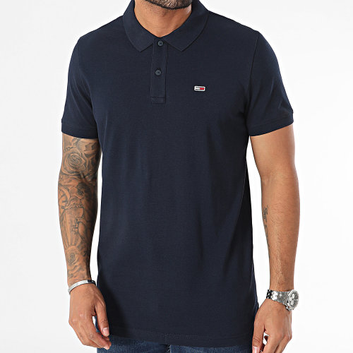 Polo Manches Courtes Slim Placket 8312 Bleu Marine