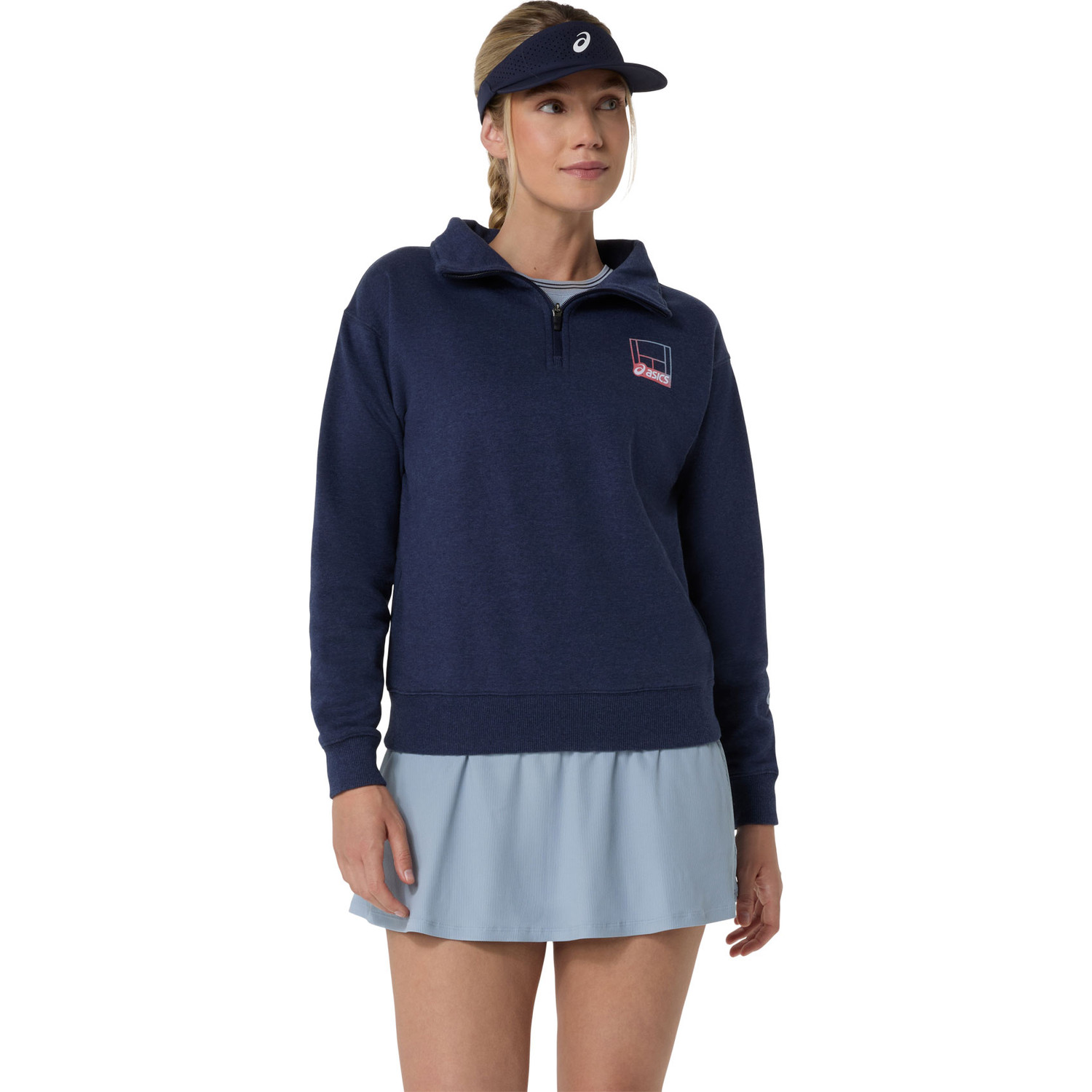 Asics Court Core Graphic Half Zip Sweater