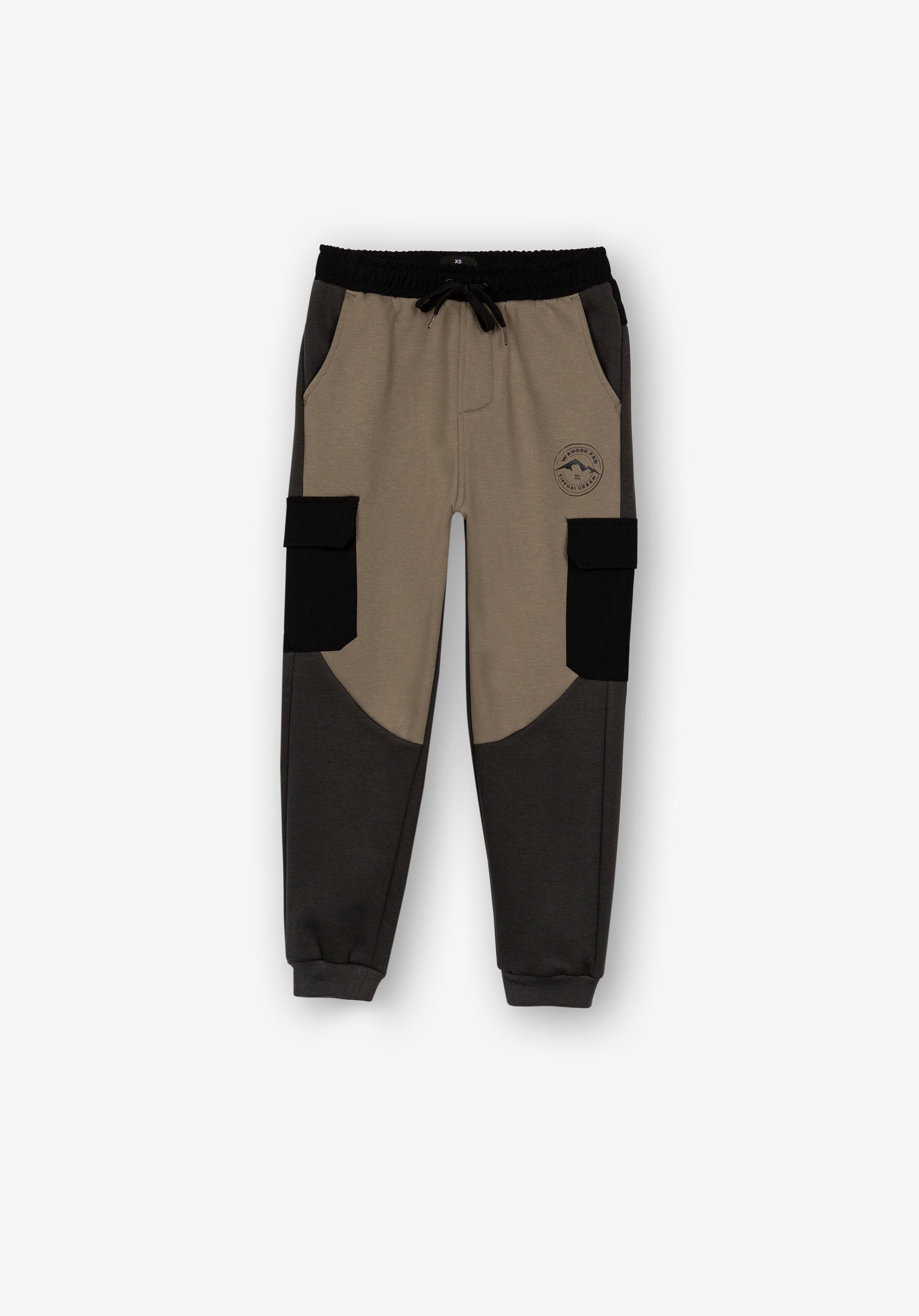 Calças Jogger Cargo com Cordão Tricolor
