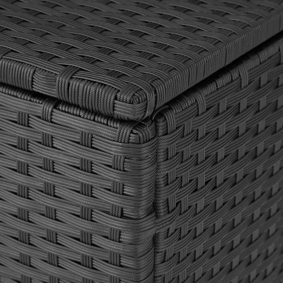 tectake - loungeset Barletta - wicker - zwart/grijs