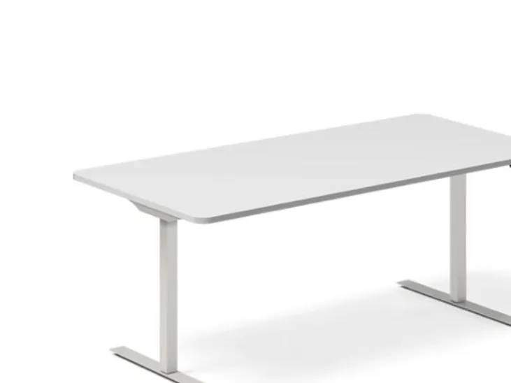 Hæve-sænkebord DNA 1400x800 mm Lysgrå 2-ben/Sort