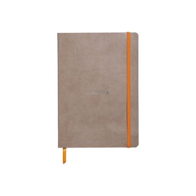 RHODIA Rhodiarama - Carnet souple A5 - 160 pages - ligné - taupe