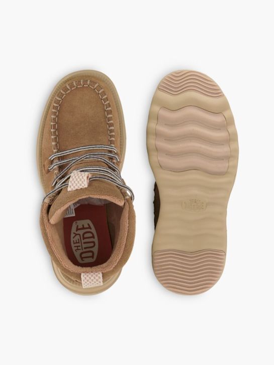 HEYDUDE Schnür-Stiefelette beige