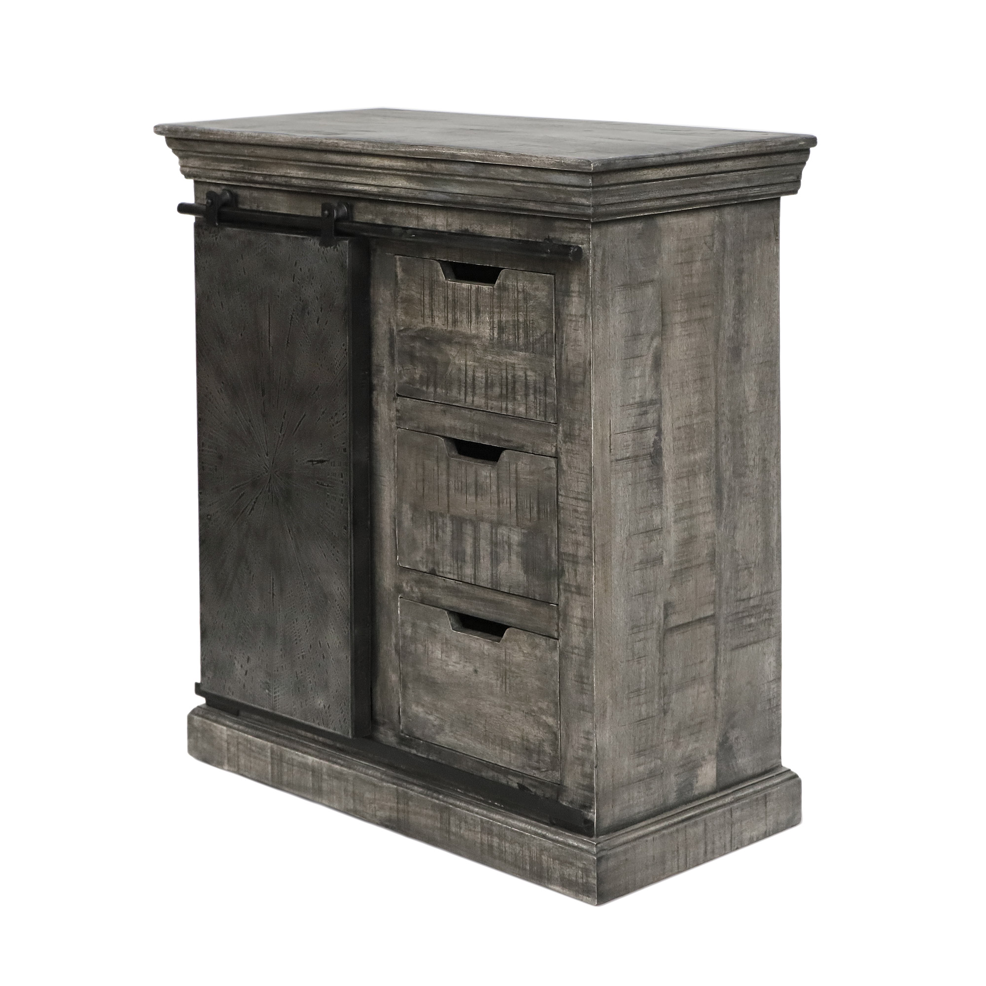 Sideboard 'Puri', anthrazit, H 90 cm, B 85 cm, L 40 cm von fischer's lagerhaus