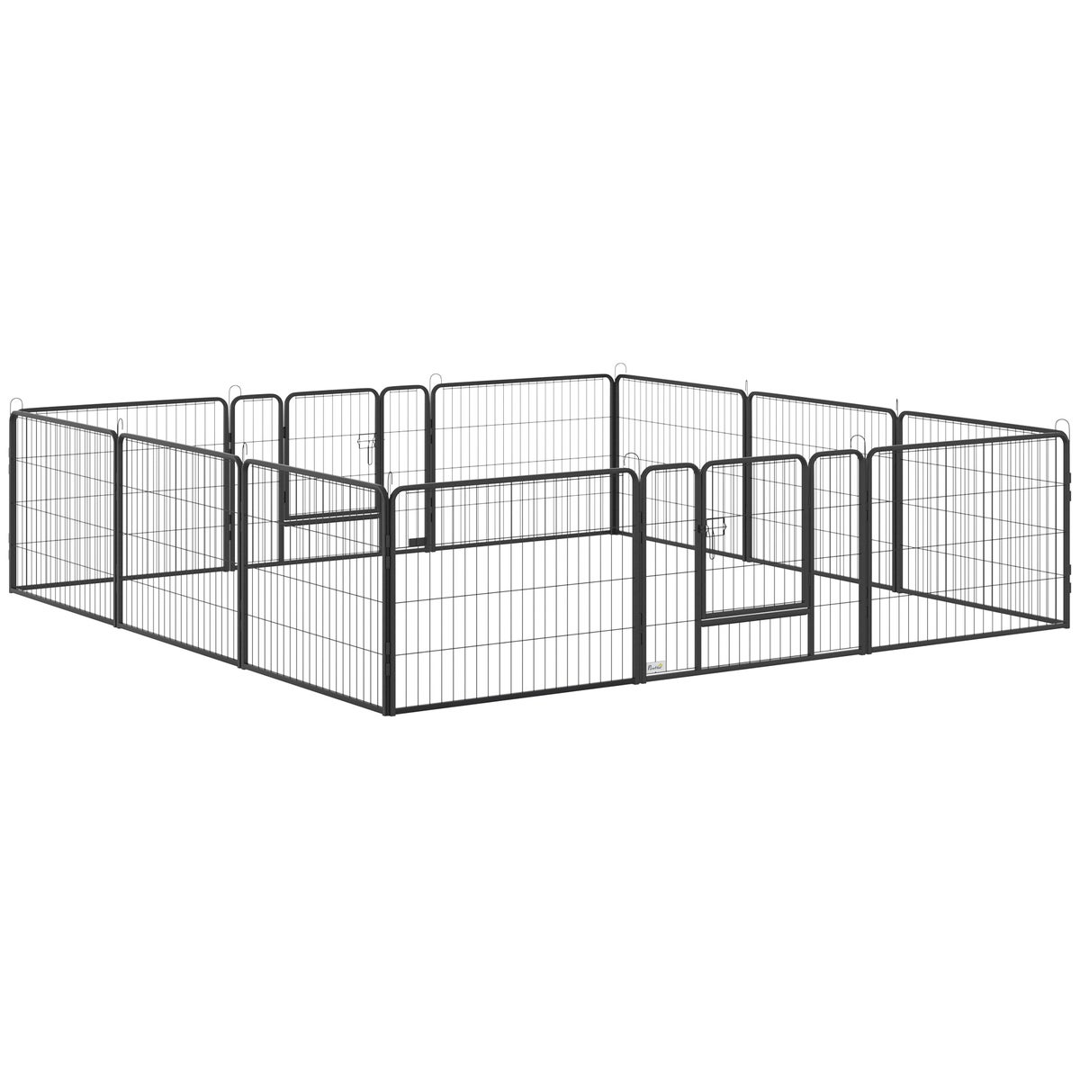 PawHut Puppy Playpen, 80L x 1,5B x 60H cm, Staal, Zwart