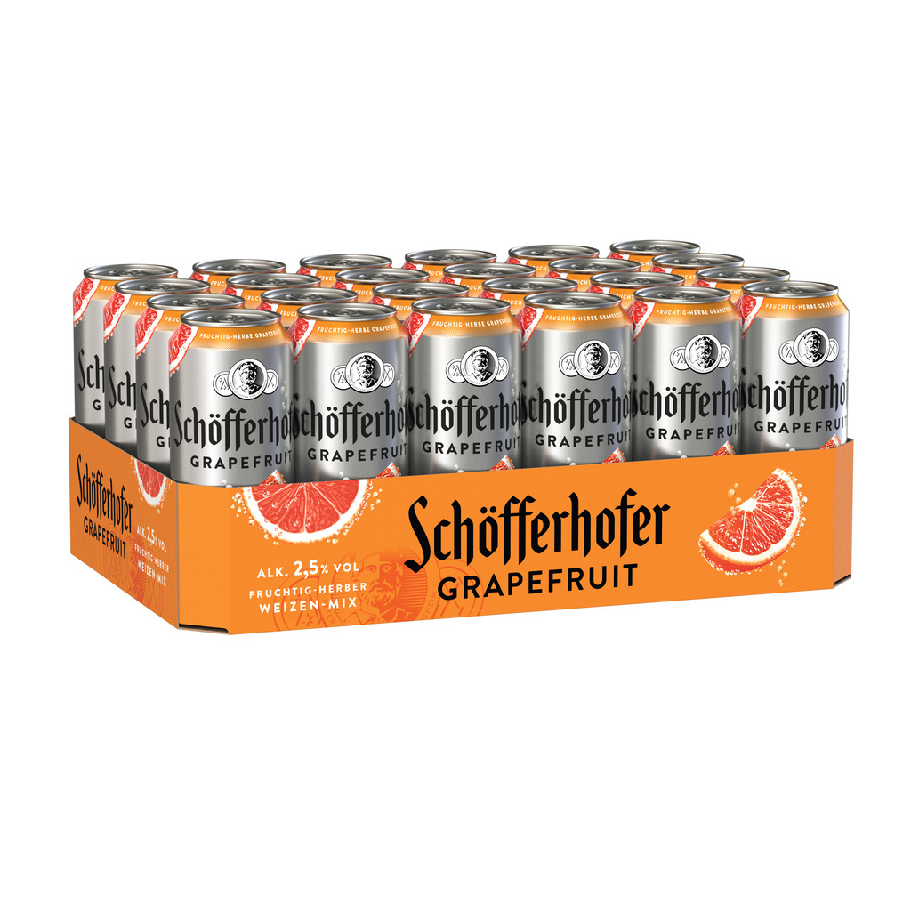 24x Schöfferhofer Weizen-Mix Grapefruit 0,5L Dosen = 12 L MHD:30.7.25