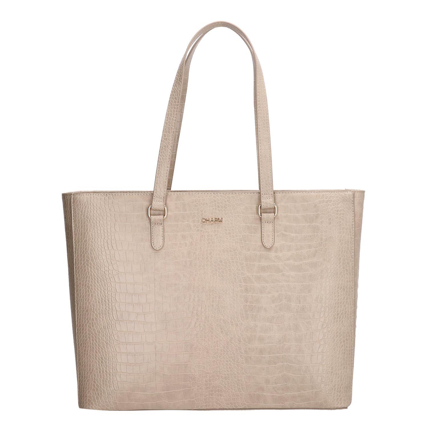 Charm London Midwood Shopper 15.6 inch laptopvak light taupe