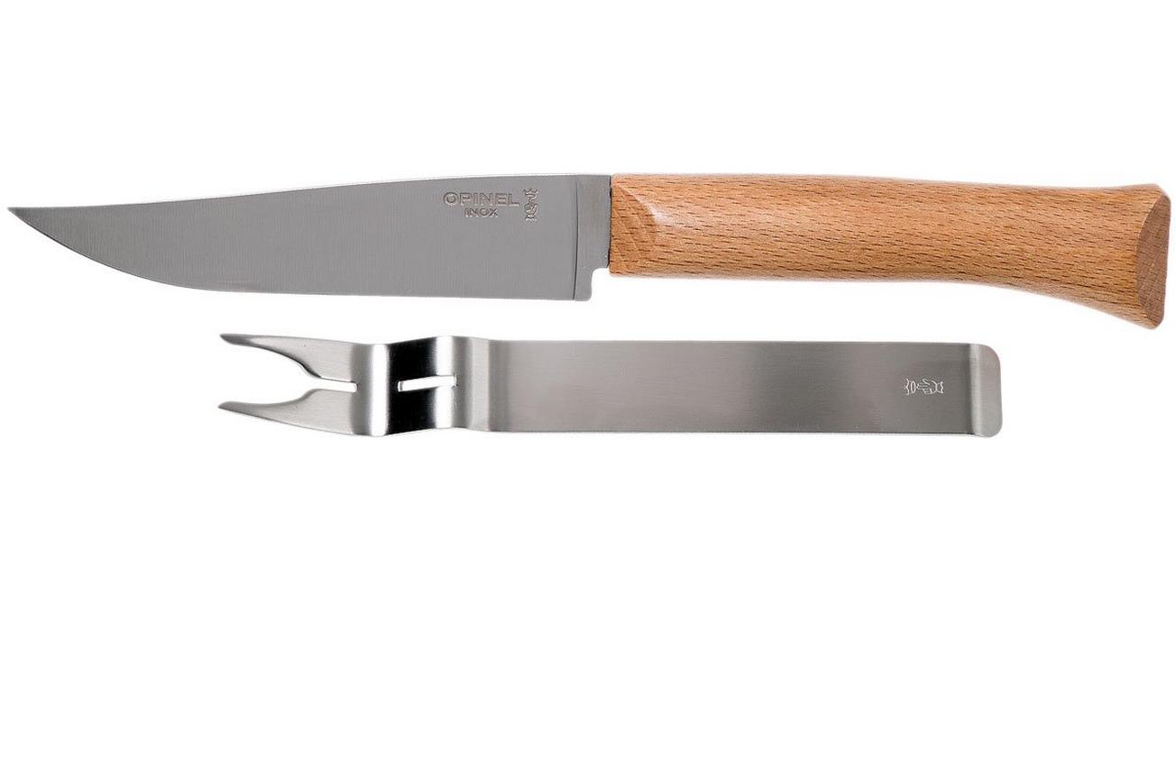 Opinel Cheese set, kaasmes en vork RVS, 001834