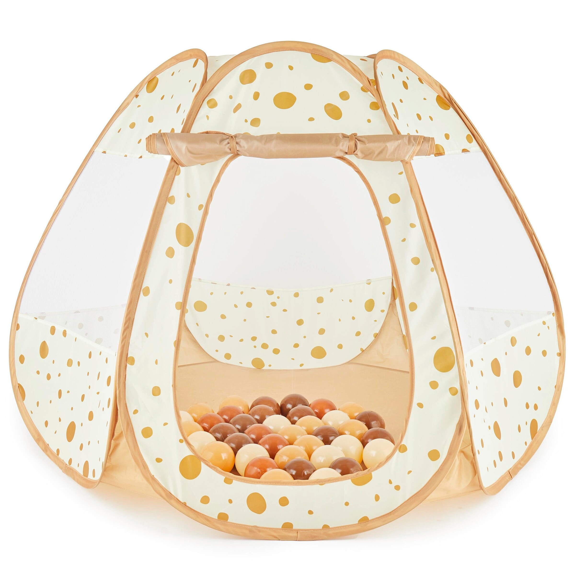 Bieco Kinderzelt für Drinnen Pop up Dots mit 50 Bällen Mehrfarbig