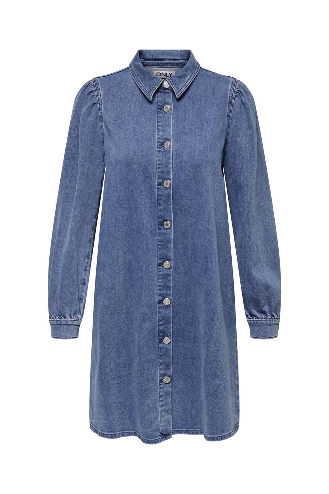 Only Onlalma L/S Dress Cro 4724084 medium blue denim
