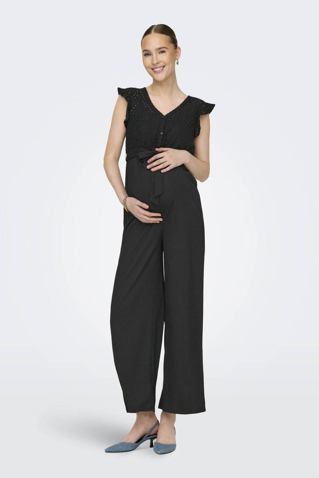 ONLY MATERNITY zwangerschapsjumpsuit OLMELISA zwart