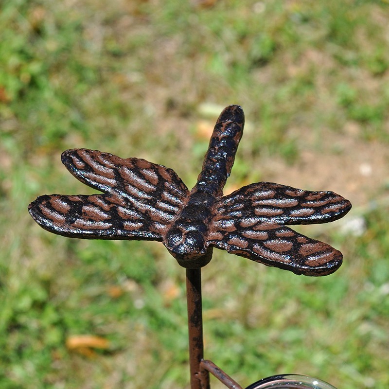 Set 3 pluviomètres grenouille, papillon, libellule