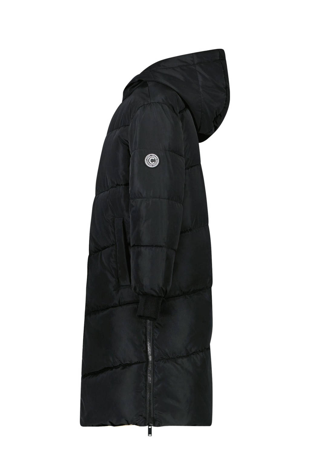 Cars reversible gewatteerde winterjas SALY zwart/bruin