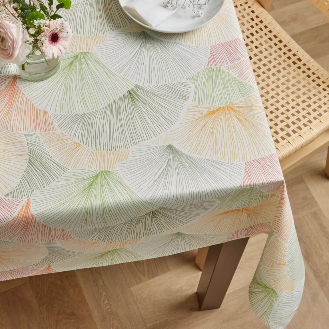 Nappe rectangulaire coton enduit (150 x 250 cm) Boston Multicolore