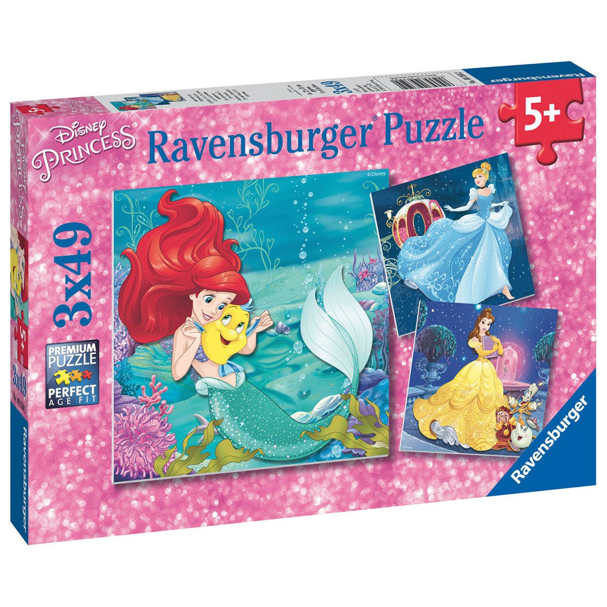 Puzzles 3x49 pièces - Aventure des princesses -  Princesses