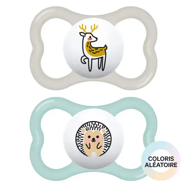 Chupeta de silicone MAM Supreme +6 meses, pacote com 2 unidades + caixa esterilizadora