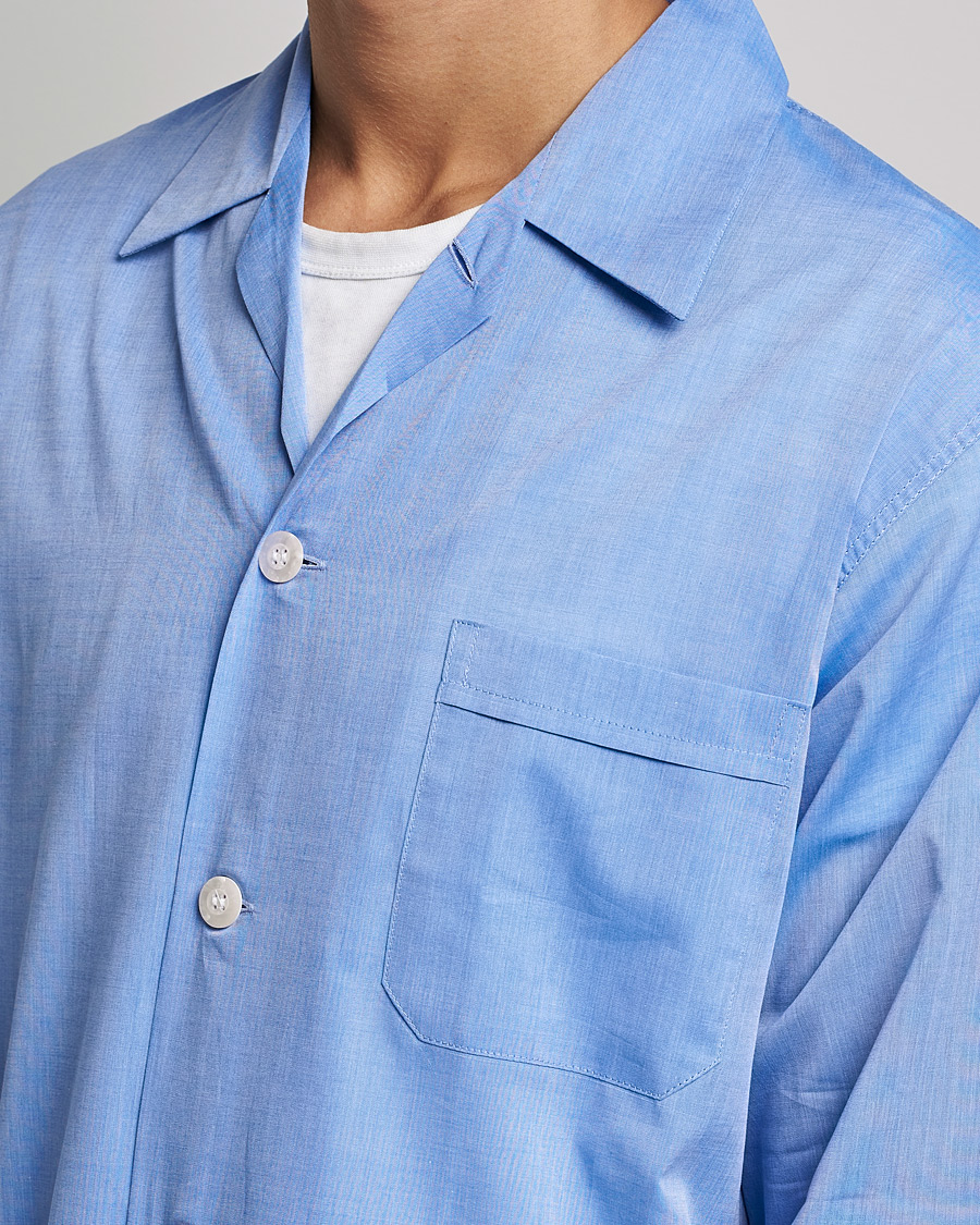 Derek Rose Cotton Pyjama Set Blue