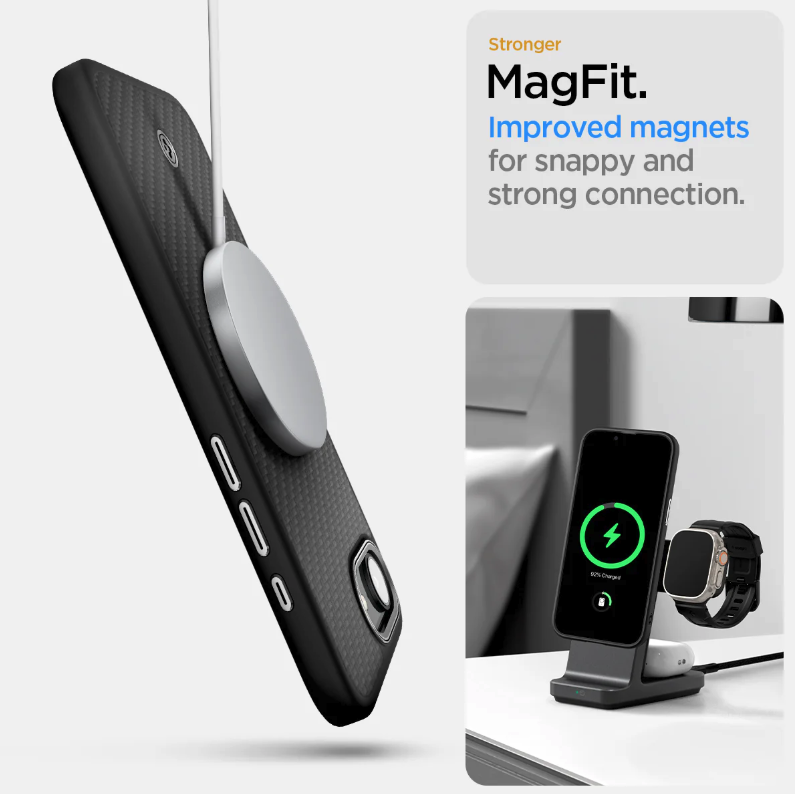 iPhone 16e Enzo Aramid MagSafe Schutzhülle (ACS09153) - Schwarz