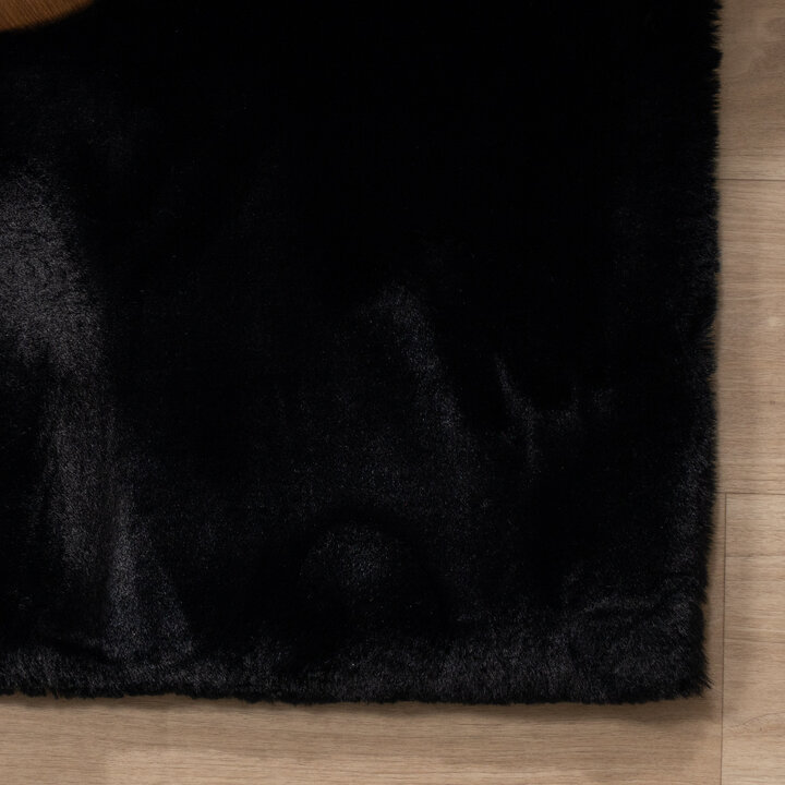 Zacht Hoogpolig vloerkleed - Comfy Supreme Zwart