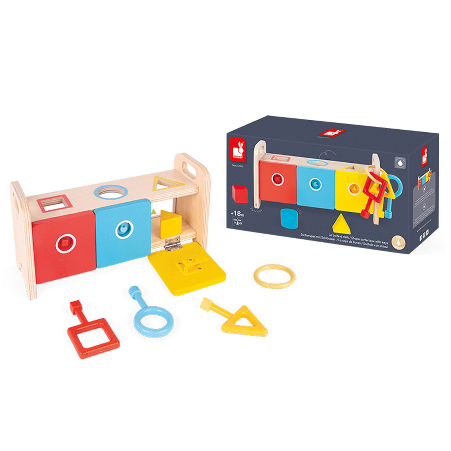 Janod Essential - Slotenbox met Vormensorteerder