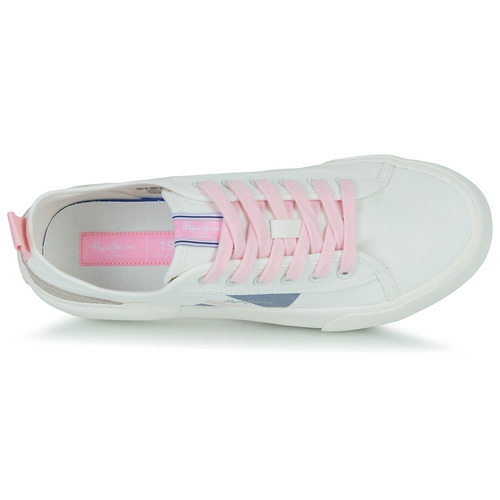 Pepe jeans - ALLEN FLAG COLOR W - Blanc / Rose