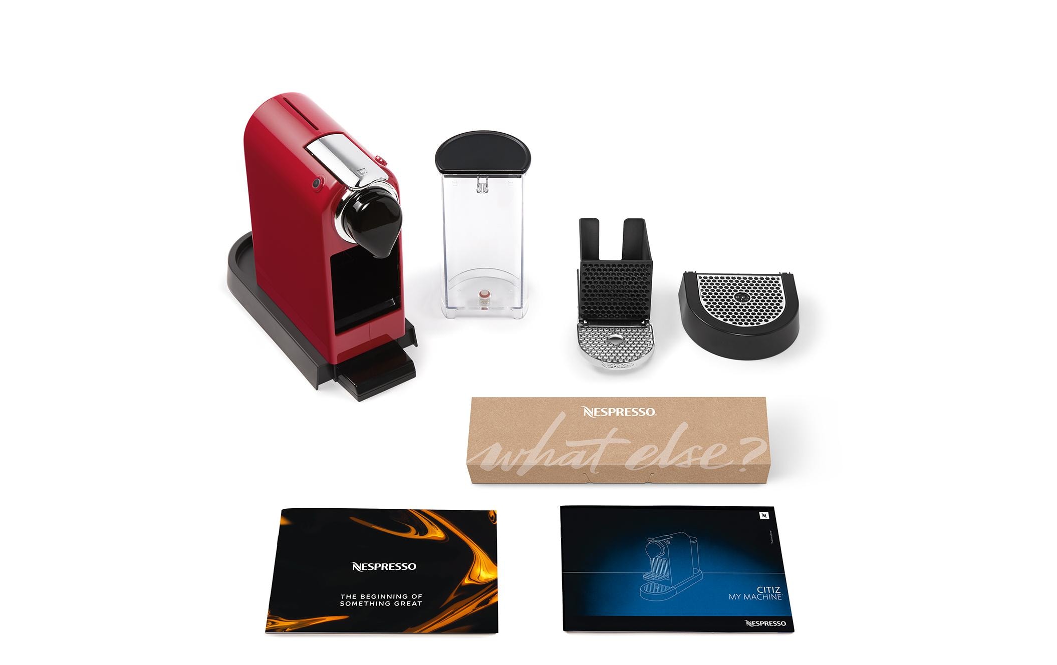 Kaffeemaschine Nespresso CitiZ XN7415 Rot<br>Elegante Kapselmaschine der Original Line mit geringem Platzbedarf