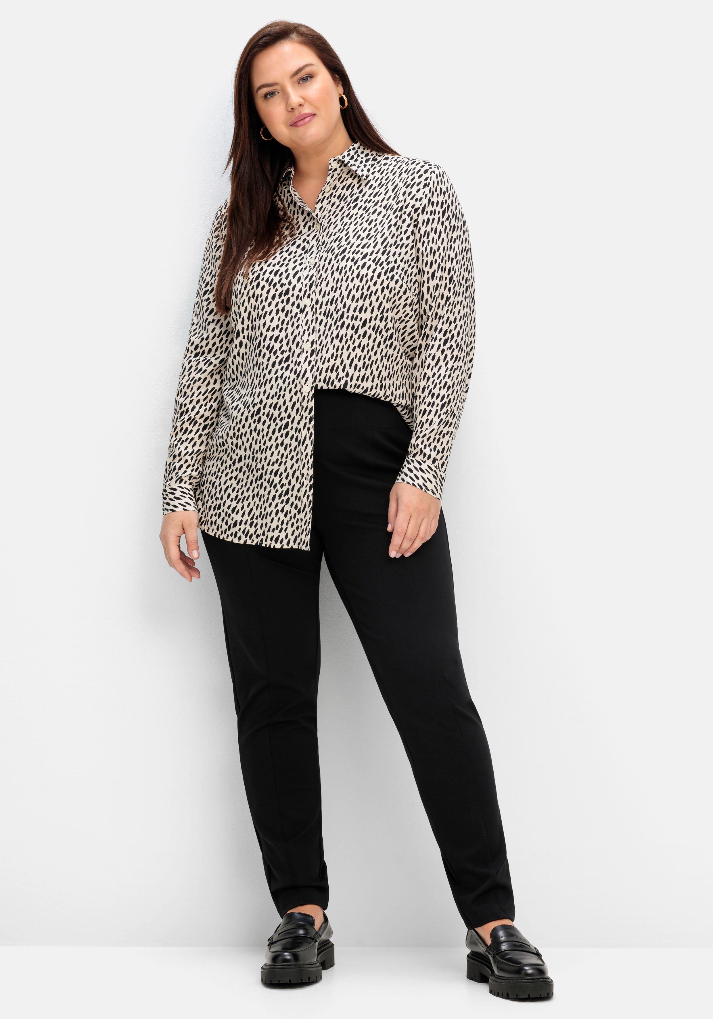 Bluse mit Animal-Alloverprint, aus Viskose
