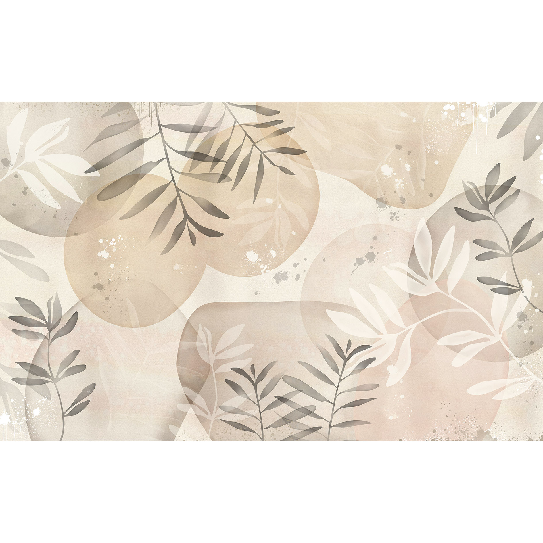 Vlies Fototapete PEARL - beige-grau - 400x250 cm