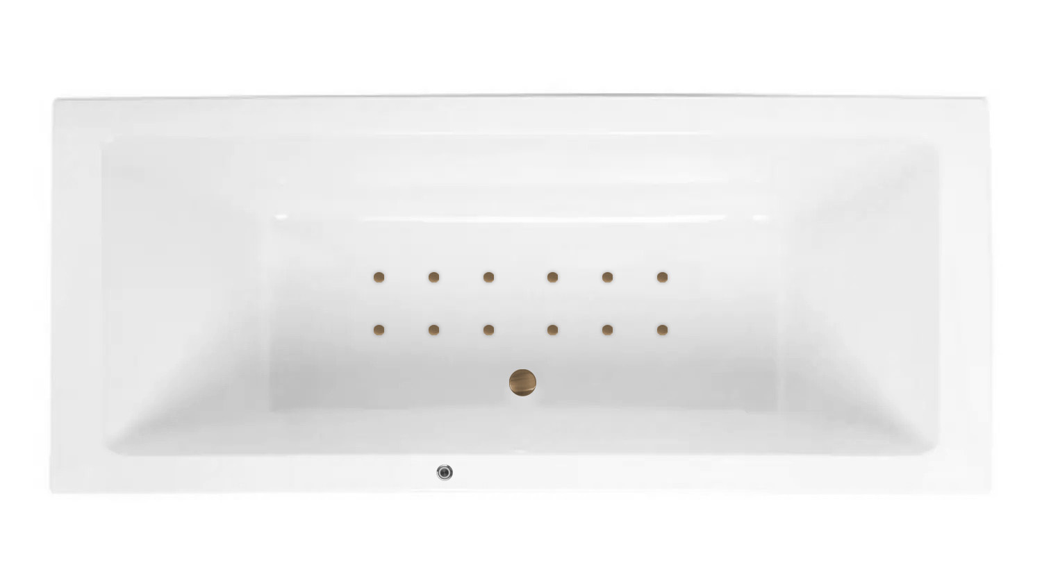 Lambini Designs Cube bubbelbad 190x90cm elektronisch met 12 aerojets rose goud