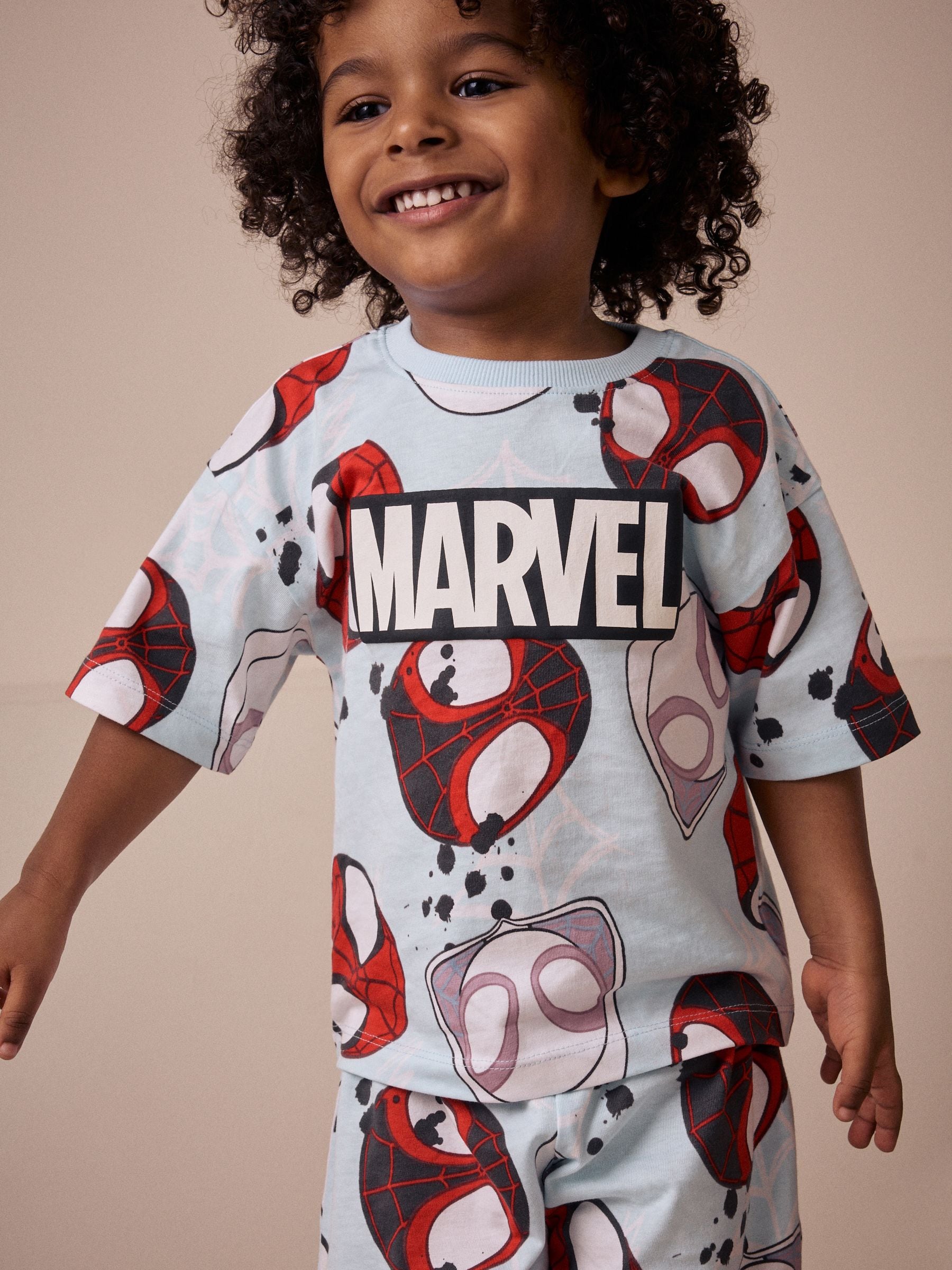 Rood/blauwe Spidey - Verpakking van 3 korte pyjama's (12mnd -10jr)