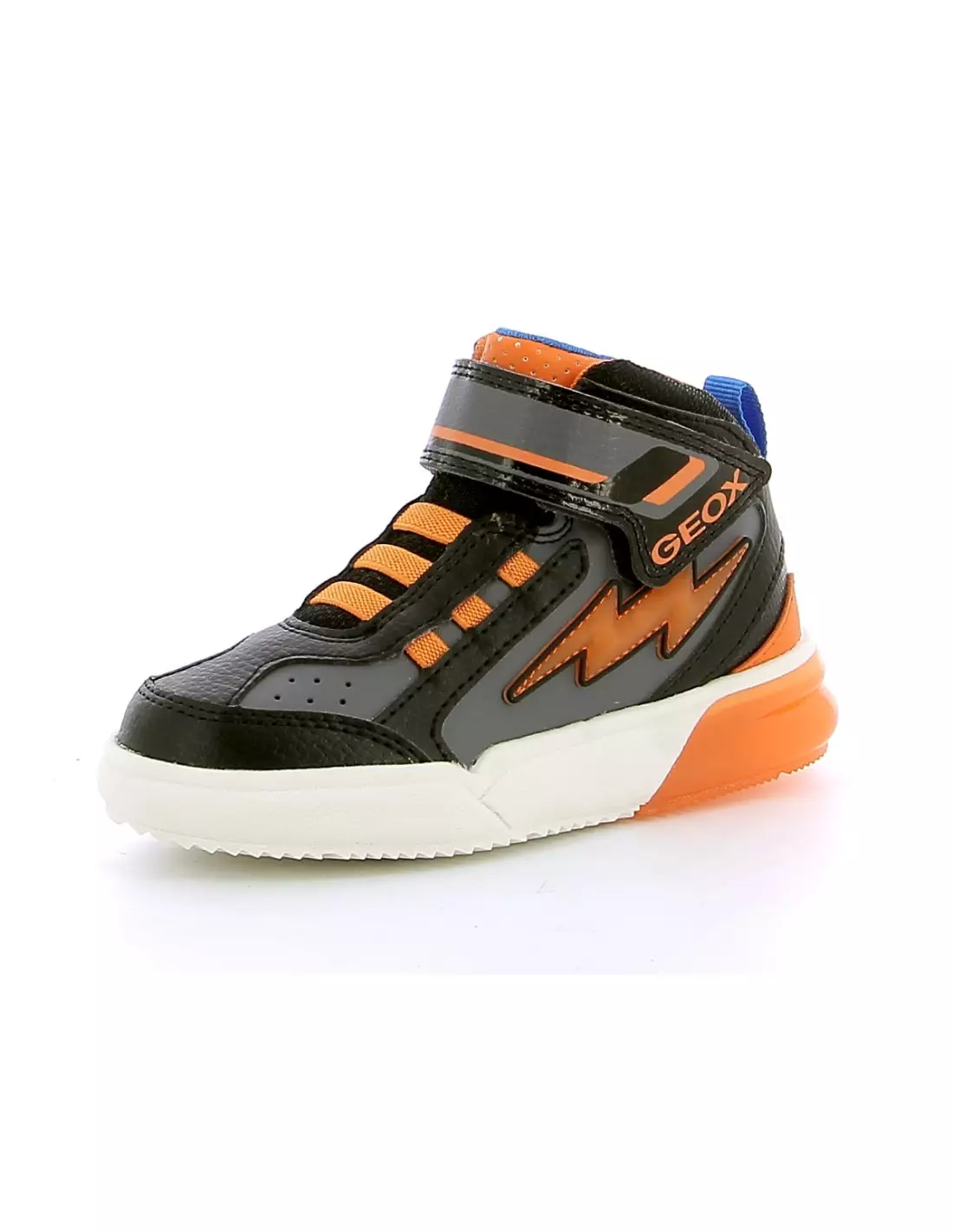 GEOX GRAYJAY - Sneakers Blackorangeflashyellow