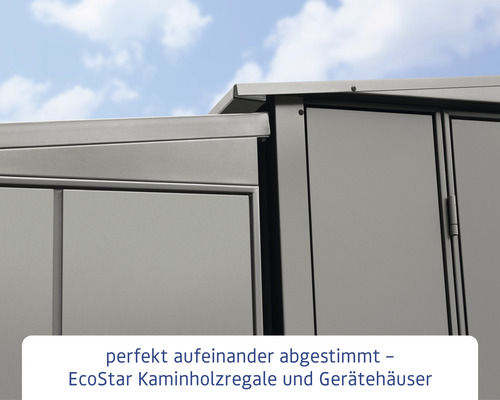 Hörmann EcoStar Elegant-V Type 1 brandhoutberging, 122,7 x 102,5 x 198,0 cm, grijs aluminium
