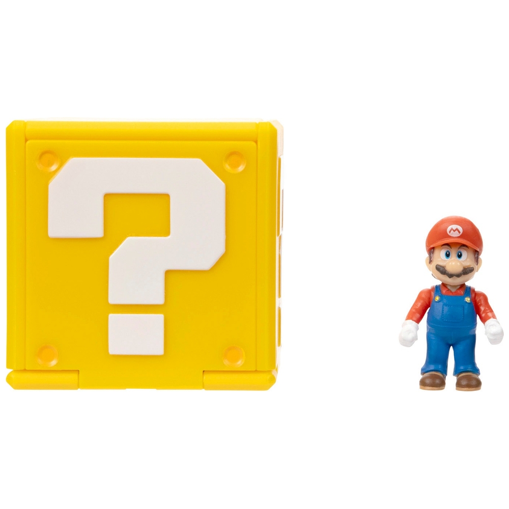 Super Mario Bros. Film 3 cm Mario Minifigur mit Fragezeichenblock