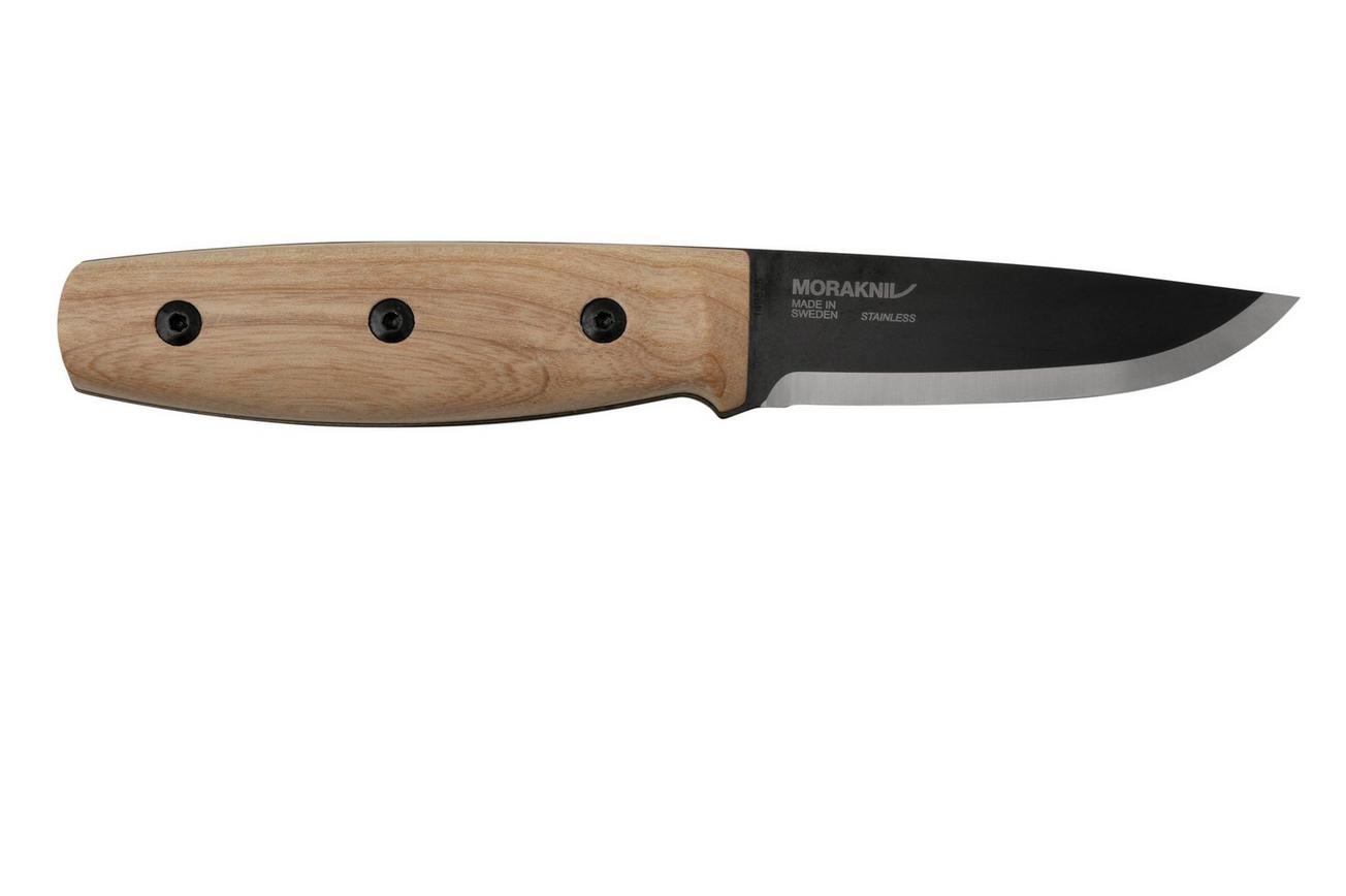 Morakniv Finn 14083 Ash Wood, Black Blade, bushcraftmes