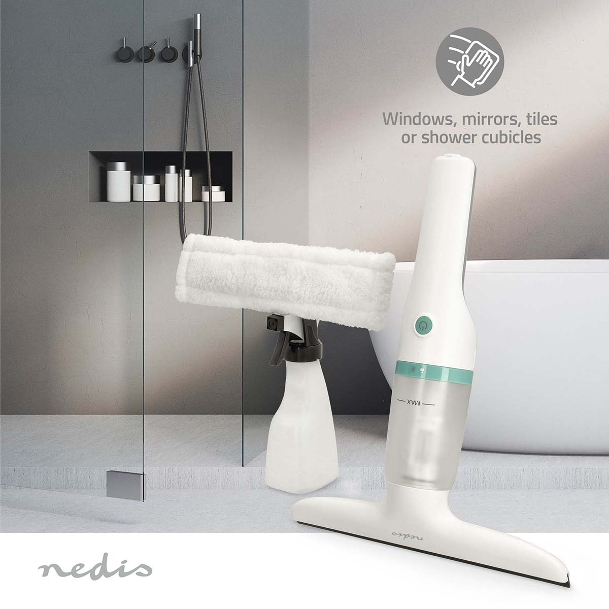 Nedis VCWI230WT Electrische Ruitenreiniger - Wit