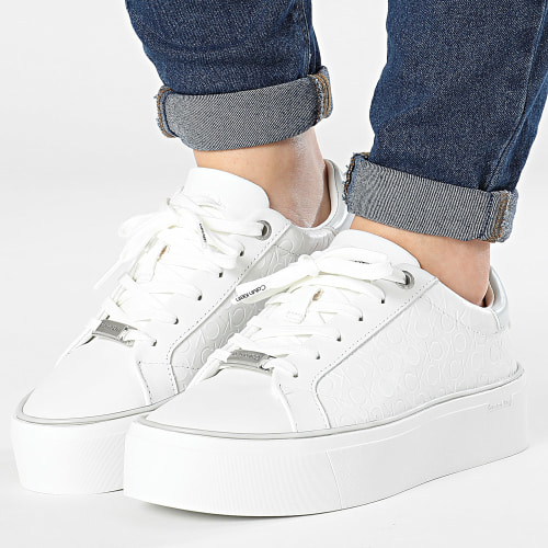 Baskets Femme Flatform C Lace Up Mono Mix 1870 White Pearl Grey