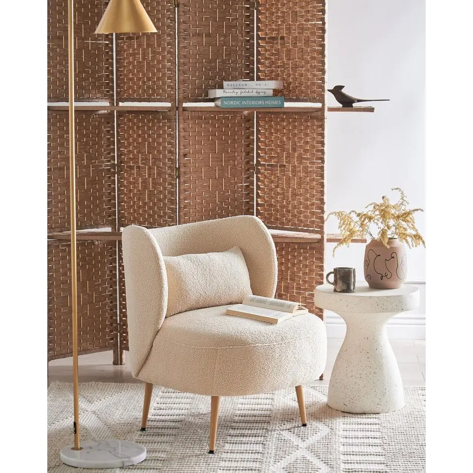 OTSBY II - Fauteuil - Beige - Bouclé
