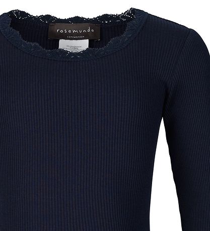 Rosemunde Bluse - Navy m. Spitze