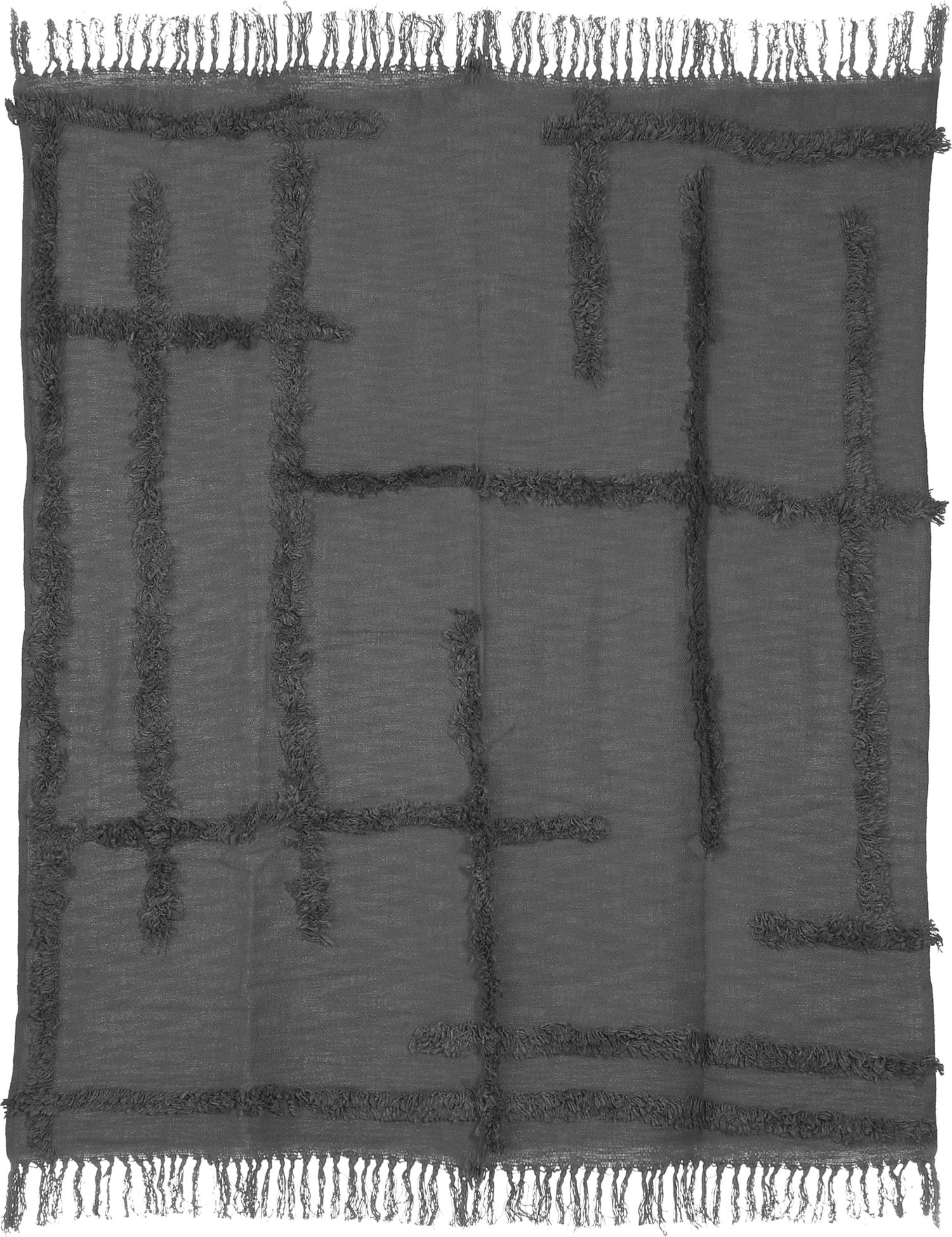 Everydays plaid Filip antraciet 180 x 130 cm